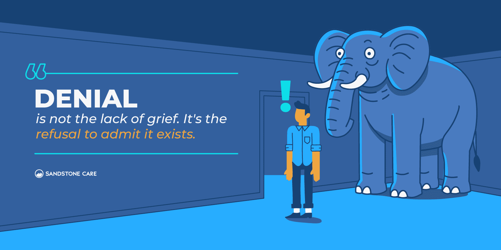 5 Stages Of Grief Graphics 04 What Is Denial Quote Elephant In The Room Inline Image