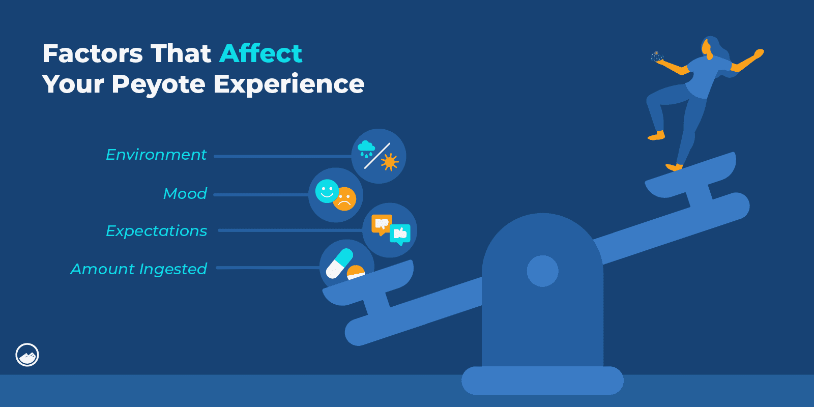 a graphic of a person on a seesaw with the words factors that affect your pevot experience